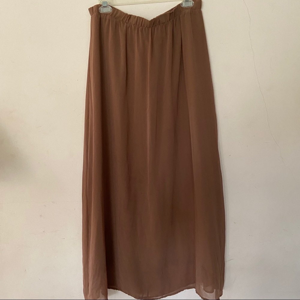 Taupe Maxi Skirt